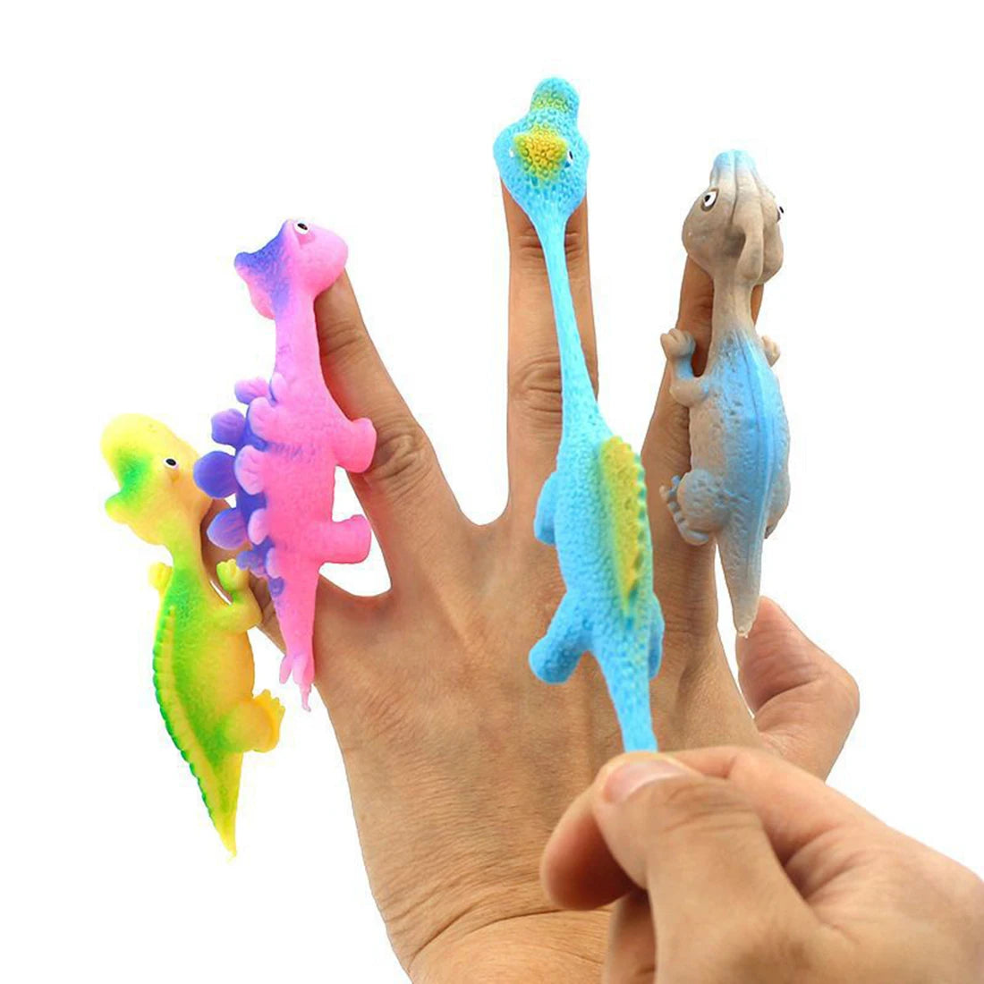 Lance-pierre de lancement de doigt de dinosaure, jouet amusant délicat,  nouveauté, matériau TPR créatif, catapulte