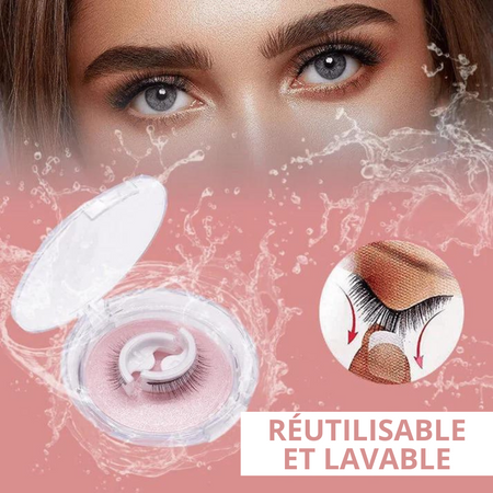 Reusable self-adhesive eyelashes