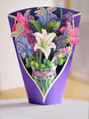 Bouquet de fleurs papiers avec carte de voeux personnalisable