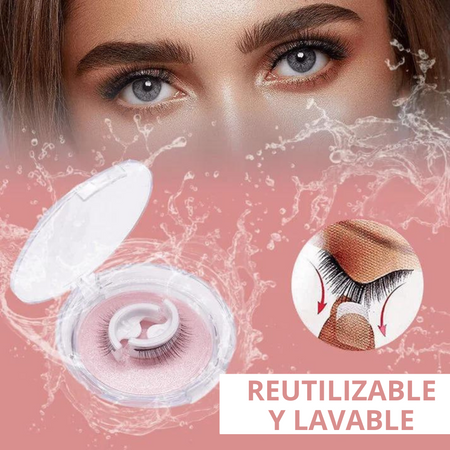 Reusable self-adhesive eyelashes