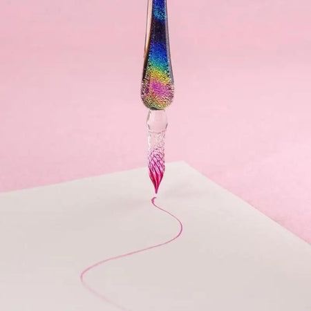 Crayons de calligraphie en cristal + encres de couleurs